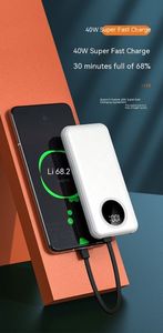 New Style Wholesale High Capacity Fast Charging 22.5W/15W PD Portable <strong>Power</strong> Bank 10000mAh with Built-in <strong>Cable</strong> for Phones - Product Image 2