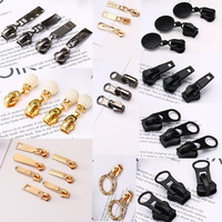 Glissières de fermeture éclair métalliques en gros pour vêtements et textiles, support de logo personnalisé # 3- # 10 accessoires pour curseurs de haute qualité