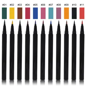 OEM trucco all'ingrosso 23 colori di lunga durata Eyeliner liscia penna nero colorato Neon veloce e asciutto liquido Eyeliner