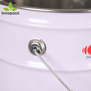 China Manufacture OEM ODM Free Sample Grease Tinplate Pail Resin Metal Bucket with Flower <b>Lid</b> - Product Image 3
