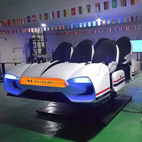 La famille de vaisseau spatial de cinéma de réalité virtuelle monte la machine de jeu d'intérieur du parc d'attractions 9D VR avec la construction en plastique en métal 6 joueurs