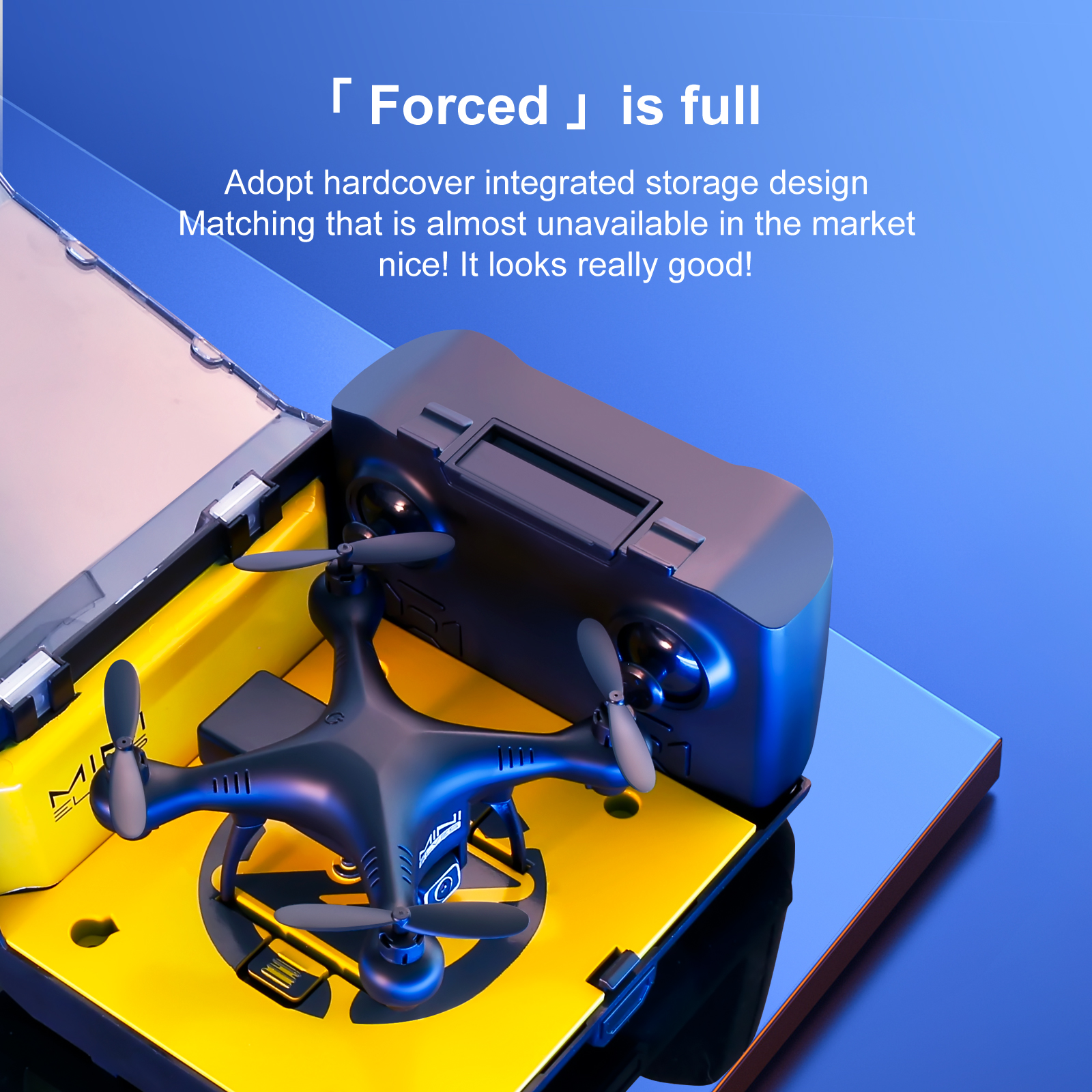 KY908 Mini Drone, forced j is full adopt hardcover integrated storage design matching that is