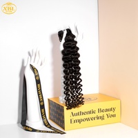 Extensiones de Cabello Humano Virgen Brasileño Ondulado Profundo, Trama de Cabello Rizado Profundo sin Procesar, Extensiones de Cabello Ondulado Profundo Natural