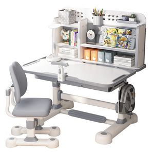 Muebles escolares Escritorio y silla escolar Juego de mesa y silla de metal Diseño ergonómico y antimiopía Escritorio inclinable ajustable en altura - Product Image 6