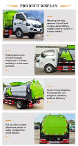 Camion poubelle compacteur vert 6m³ Diesel Transmission manuelle Euro 4 4X2 avec système PLC et pompe - Product Image 4