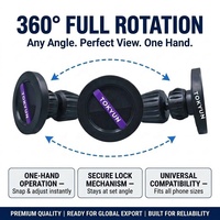 Support de téléphone magnétique puissant N52 en ABS pour voiture, fixation universelle sur grille d'aération, rotation à 360°, logo OEM personnalisé, charge rapide sans fil 15W