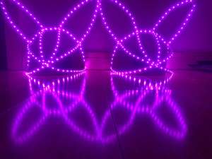 Chapeau de lapin lumineux, 1 pièce, led, coiffure de danse sur scène, couvre-chef, club, tenue de danse, pour fête - Product Image 2