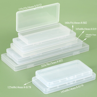 Boîte à bijoux en plastique transparent personnalisée YUZMEI, étui à pinceaux de maquillage en PP, organisateur de perles, petits contenants de rangement rectangulaires