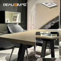 Ensemble de bureau et de chaise de travail moderne en cuir de selle, forme spéciale, minimaliste, pour le bureau à domicile, meubles de bureau, bureau d'écriture