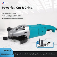 Meuleuse d'angle industrielle 230 mm haute puissance à moteur à balais filaire 6000 tr/min, multifonctionnelle, portative, pour découpe, polissage et meulage