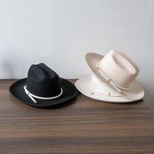 Casquettes personnalisées en gros 100% laine Sombreros Old School Cowboy Hat pour hommes femmes Vintage Classic Fedora Hat - Product Image 2