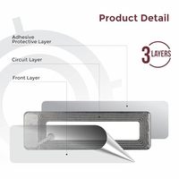 Étiquette de sécurité transparente pour cosmétiques 1000 RF 8.2Mhz 65x20mm compatible Checkpoint, étiquette antivol pour systèmes de prévention des pertes EAS