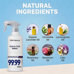 <span class=keywords><strong>Spray</strong></span> <span class=keywords><strong>anti</strong></span>-puces et tiques pour chiens et chats, 250 ml, 100% <span class=keywords><strong>naturel</strong></span>, sans allergènes, écologique, biologique, à la lavande, avec 6 huiles essentielles - Product Image 3