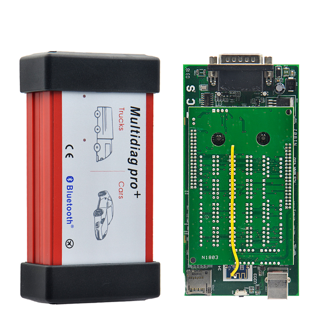 Best Multidiag PRO+ Double Board PCB V9241 V3.0 OBDII Scanner for Car Truck with Bluetooth 2021.11 NEC Relay V2021.11 Engine