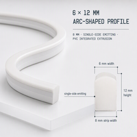 Bande LED néon flexible en PVC RGB étanche IP65 24V 96 LED/m 7-8W/m Garantie 2 ans Dimmable pour éclairage de signalisation