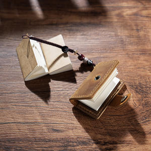 2025 <span class=keywords><strong>Mini</strong></span> cahier de voyage fait à la main Crazy Horse journaux en cuir mignon Portable pour la tenue de journal et la prise de notes Logo gratuit - Product Image 6