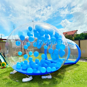 Maison de rebond de bulle gonflable extérieure bleue annonçant des gonflables tente rose de ballon de bulle de Camping pour annoncer - Product Image 1