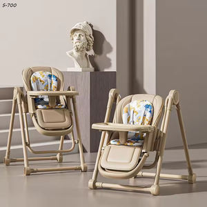 Chaise d'alimentation portable au design unique pour enfants Chaise rehaussante Chaise haute pour bébé avec fauteuil <span class=keywords><strong>inclinable</strong></span> réglable Siège de repas pour enfants - Product Image 3