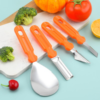Halloween Pompoen Snijset 5-delig RVS Snijgereedschap Professionele Handmatige Snijmessen