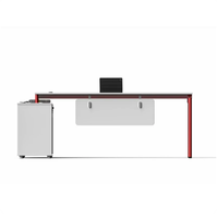 Nuova Scrivania Direzionale a L dal Design Moderno per Ufficio Commerciale, Scrivania Bianca per Manager