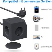 Câble d'extension magnétique avec prise cube EU, nouvelle conception, multi-prises, charge rapide PD20W, avec USB C, vente en gros d'usine 2026