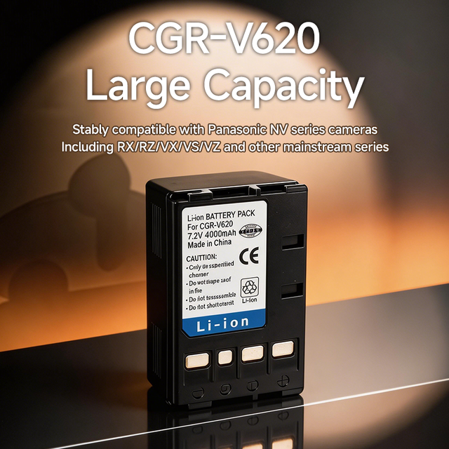 CGR-V620 High Capacity Camera Replacement Battery 7.2V 4000mAh Safe Battery for Panasonic NV Camcorders