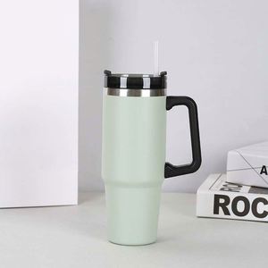Stainless Steel <b>Cup</b> for Adults, 30Oz Thermal Insulation <b>Cup</b> With Modern Design Straw - Product Image 2