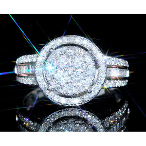 Anello Micro Pave con Zirconi per Donne, Elegante Gioiello da Dito per Feste - Product Image 1