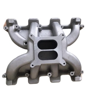 Colector de admisión de doble plano pulido plateado satinado de aluminio de alta calidad para GM LS1 <span class=keywords><strong>LS2</strong></span> LS6 - Product Image 1