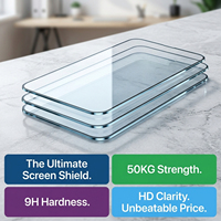 Protection d'écran en verre KK9 personnalisée par le fabricant pour iPhone 18 Pro 17 Pro, résistance aux chocs de 50 kg, HD anti-éclats, accessoires mobiles