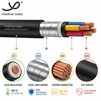 Cables de Alimentación Cu/XLPE/PVC y Cu/XLPE/PVC/STA 0.6/1kV, Cable Eléctrico con Aislamiento XLPE y Conductor de Cobre Armado STA