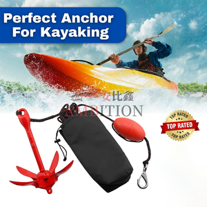 Ancla Plegable Premium de 3.5 Lb, Juego Completo, Kit Robusto de Grado Marino con Cuerda Reforzada de 25 pies, <span class=keywords><strong>Boya</strong></span> Duradera, Gancho y Bolsa - Product Image 5
