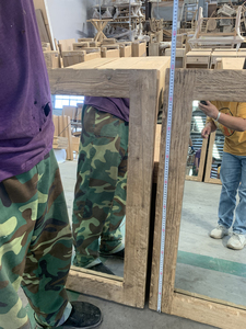 Bán Buôn Vintage Tái Chế Đau Khổ Bằng Gỗ Antique Trang Trí Công Nghiệp Retro Hình Chữ Nhật Tường Gương - Product Image 3