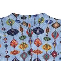 Veste décontractée pour femme à imprimé artistique rétro, motif géométrique coloré, boutonnée, pour le printemps et l'été