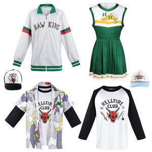 Ensemble de costumes de cosplay Stranger Things Hellfire Club pour adultes unisexe, tenue de film et de série TV, veste, robe, hauts - Product Image 1
