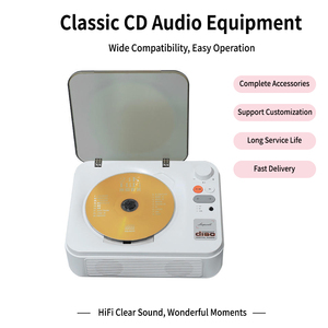 Reproductor de CD portátil estilo retro de fábrica con función USB y Bluetooth, altavoz de música de escritorio para decoración del hogar - Product Image 6