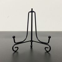 Vente chaude Réglable En Métal Chevalet Présentoir Pliable Plaque Titulaire Stand Photo Cadre Stand Noir Fer Chevalet Stand