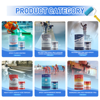 Revêtement de sol en époxy liquide non toxique pour la décoration de la maison, peinture de sol en béton dur métallique avec dureté 2H, groupe de 25 kg