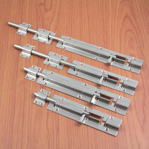 Stainless Steel Door Bolts Surface Mounted 6 8 10 12 Inch Industrial Design Easy Installation Brushed Finish - Product Image 1