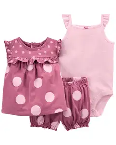 刺繍フラワーデザイン幼児小さな女の子服ベビーロンパースセット