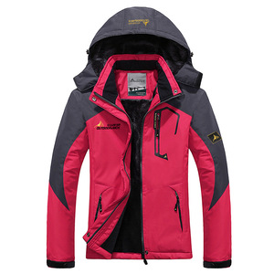 <span class=keywords><strong>Veste</strong></span> d'extérieur d'hiver pour <span class=keywords><strong>femme</strong></span> pour ski snowboard randonnée imperméable chaud <span class=keywords><strong>polaire</strong></span> fermeture à glissière Style décontracté coupe-vent - Product Image 1