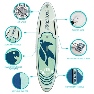 Funwater <span class=keywords><strong>บอร์ด</strong></span>พายเรือแบบสีเขียว10'6<span class=keywords><strong>ซับ</strong></span>แพดเดิลบอร์ด - Product Image 4