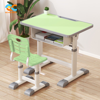 Table et chaise de lecture pour enfants avec fente pour livre Table d'étude pour étudiants Hauteur réglable Table d'étude pour enfants et ensemble de chaises