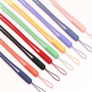 <b>Mobile</b> Solid Colour Soft Rubber Cell Wrist <b>Strap</b> <b>Phone</b> Case Custom Short Silicone Lanyard - Product Image 3