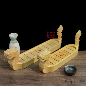 Gran dragón de madera <span class=keywords><strong>sushi</strong></span> barco madera <span class=keywords><strong>Sushi</strong></span> servir bandeja barco plato para restaurante o hogar - Product Image 2