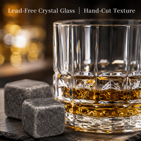 Pierre à whisky en granit personnalisée Shunstone, cube de glace et verre à whisky, cadeaux promotionnels d'entreprise, cadeaux d'anniversaire