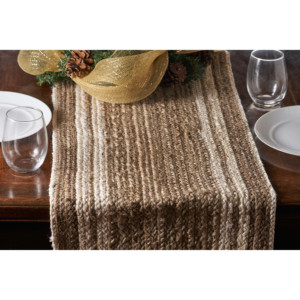 HMS 80 naturale e crema geometrica bordata di juta Runner arredamento elegante ed elegante per la casa
