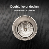 Nouvelle Tasse à Café Isotherme de Luxe 2026 en Titane Pur à Double Paroi Effet Flocon de Glace – Gobelet Isotherme en Titane