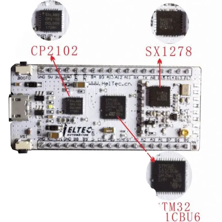 STM32L151CBU6 Development Board LoRaWAN Low-Power IoT Node CP2102 USB to Serial Port