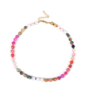 Collar de piedra natural personalizado con cuentas de semillas de piedra natural de forma <span class=keywords><strong>irregular</strong></span>, collar curativo bohemio para regalo de mujer - Product Image 4